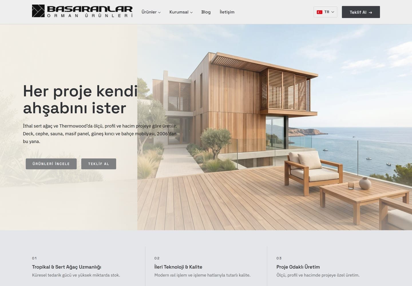 Başaranlar Orman Ürünleri, Project-led timber & Thermowood producer